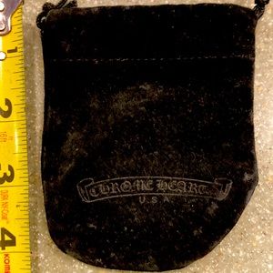 Chrome Hearts black suede pouch in good used condition
